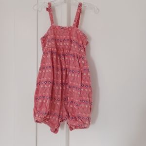 Baby GAP pink floral romper 12 to 18 months